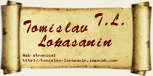 Tomislav Lopašanin vizit kartica